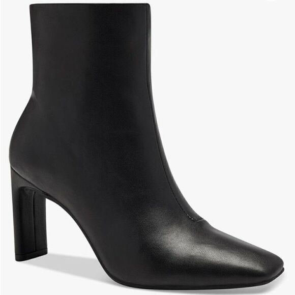 ALFANI - 🎉HP🎉 NIB - L Sz 9.5 Terrie Faux Leather Block Heel Ankle Booties/Black - Picture 9 of 16